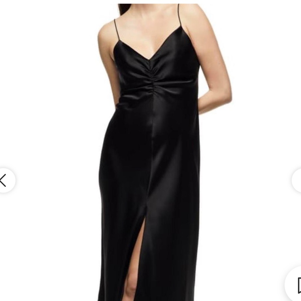 Zara Black Midi Slip Dress